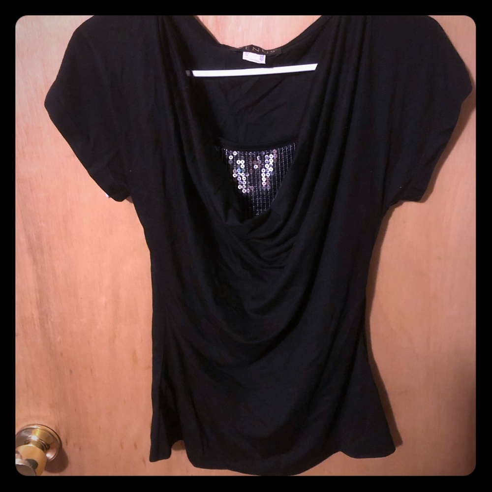 Venus Cowl neck top with sequins